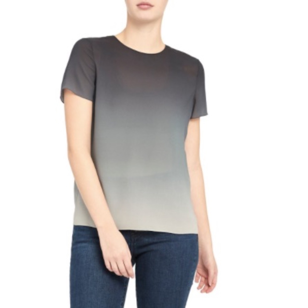 NWOT THEORY Ombré Silk Georgette Top Size S
